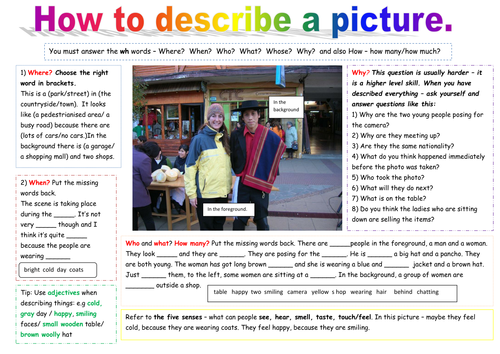 How to describe a picture (exercise)