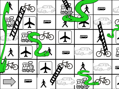 Snakes and ladders - transport - any language