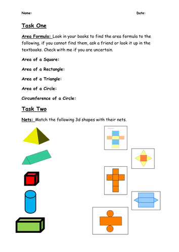 Surface Area and Area