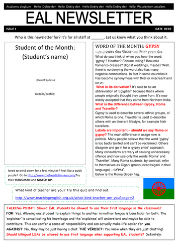 EAL Newsletter