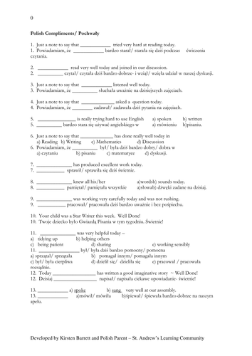 Polish letters for Parents EAL
