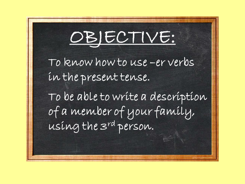 Describing others - 3rd person - er verbs