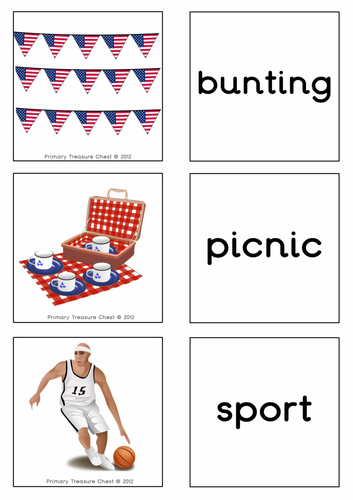 4th July / Independence Day' matching cards