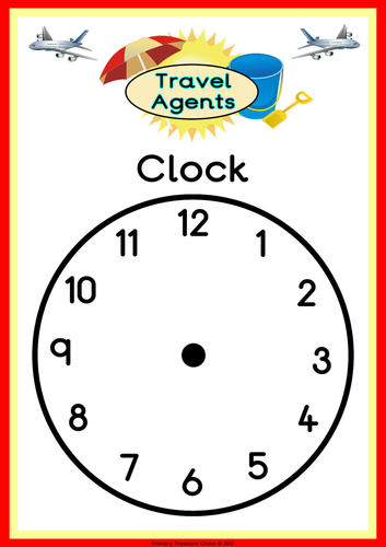 Travel Agents Role Play Clock