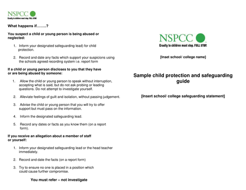 Safeguarding case studies and answers image