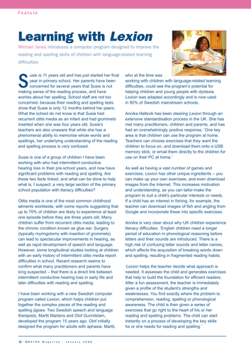 Article - Learning with Lexion