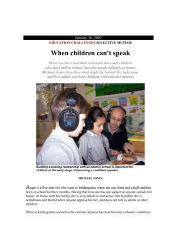 Article - When children can’t speak
