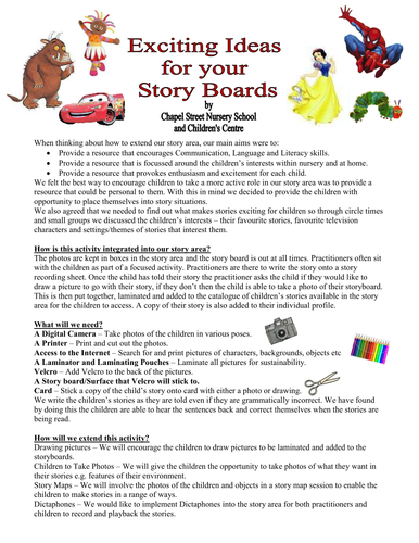 Exciting ideas for your story boards