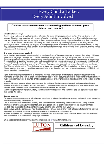 Children who stammer