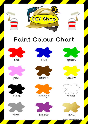DIY Shop Colour Paint Chart Poster