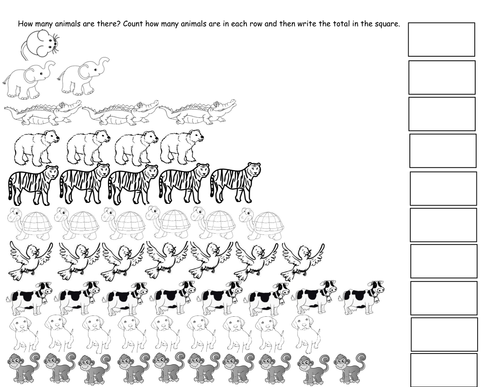 Printables Counting Worksheets 1-10 1 10 counting worksheets scalien animal worksheet by lil4eva95 teaching resources