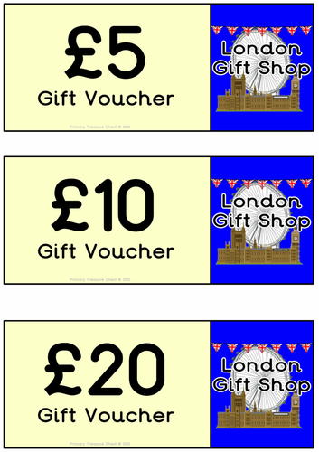 London Gift Shop vouchers