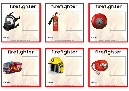 Firefighter labels/badges