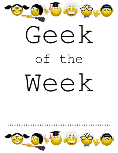 Geek of the Week poster