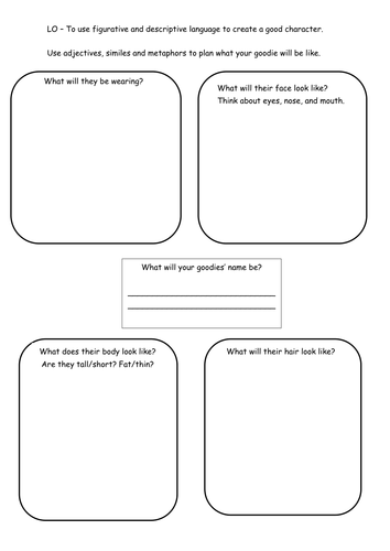 Create A Character Worksheet - Kid Worksheet Printable