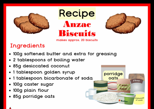 Anzac Day Poster Recipe