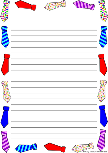 Tie themed page borders | Teaching Resources