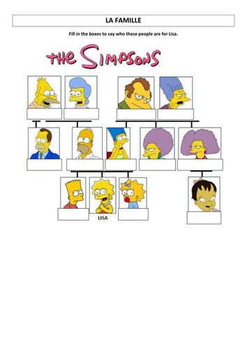 Simpsons Family tree | Teaching Resources