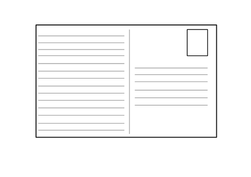 Blank postcard template by 4877jessie | Teaching Resources