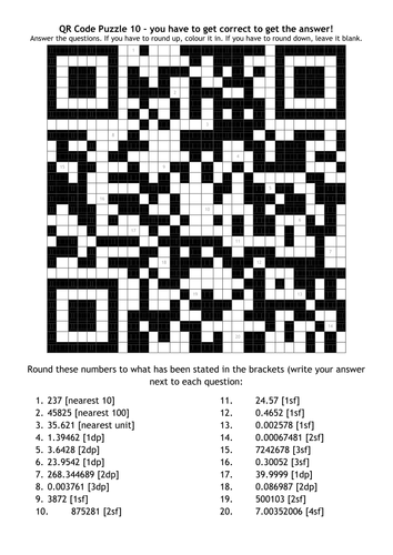 QR Code Puzzle 10 - Rounding
