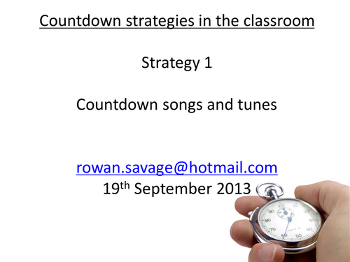 Countdown strategies 1 - music