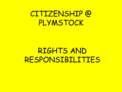 Citizenship Rights and Responsibilities Overview