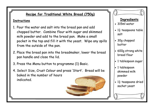 Bread recipe