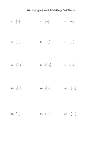 Printables Multiplying And Dividing Fractions Worksheets ks3 multiplying and dividing fractions worksheet by wendysinghal teaching resources tes