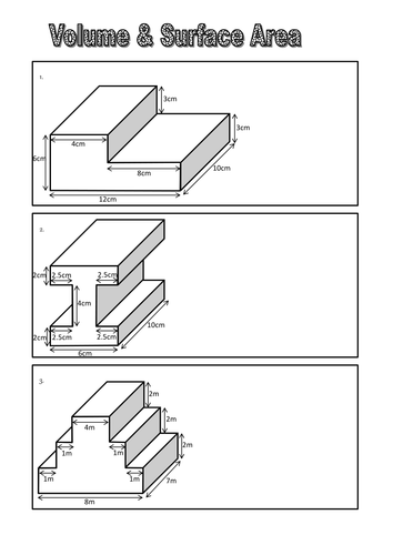 Surface area and volume