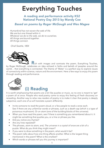 Everything Touches: a reading and performance