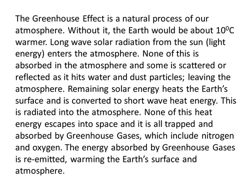 greenhouse effect essay sample