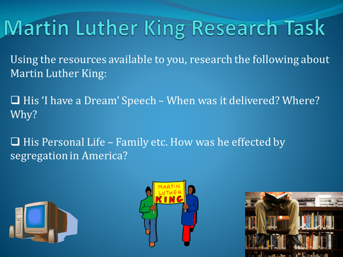 Martin Luther King Research Task | Teaching Resources