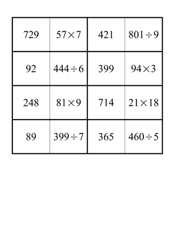 Multiplication and Division | Teaching Resources