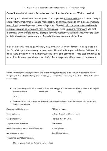 how to make a description more interesting