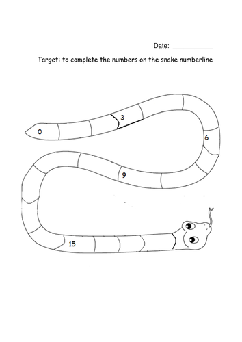 Numberline snake
