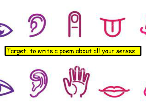 'I like' Senses Poem and wordbank