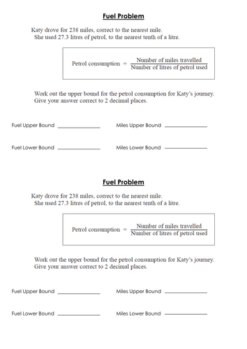 Upper and Lower Bounds Calculations Grade A
