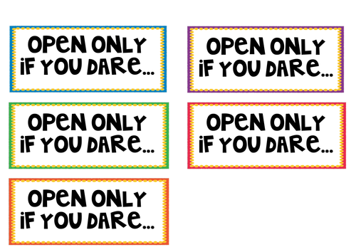 Challenge Box Labels