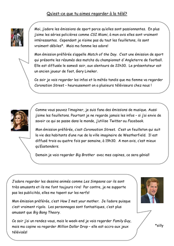 What you watch on TV reading