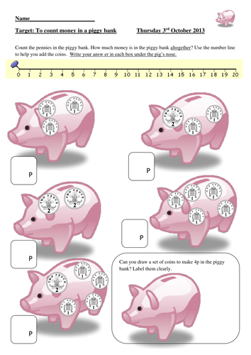 Count coins in a piggy bank