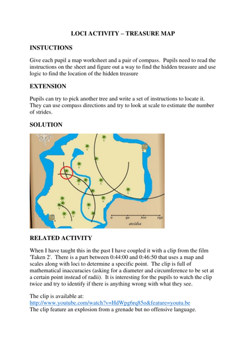 Loci and Construction activity - Treasure Map