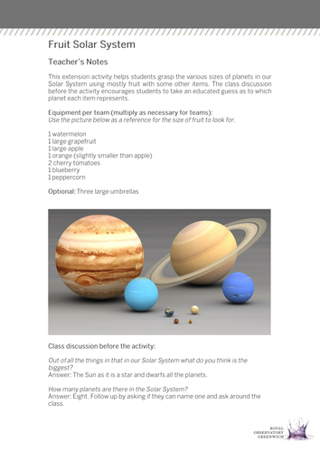 KS2 - Fruit Solar System