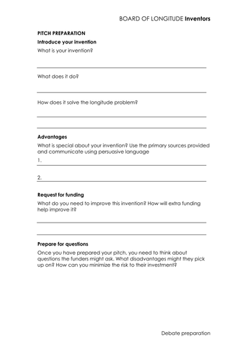 Pitch to the Board - Pitch Preparation