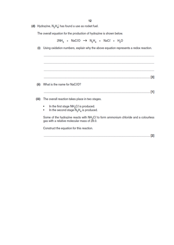 Oxidation numbers