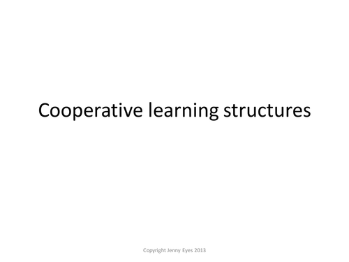 Cooperative Learning Structures