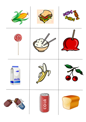 chart cutting printable cake Teaching Foods Healthy vs. Unhealthy Resources  by  kerriegarb