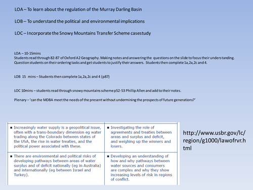 Water Conflicts Lesson 8