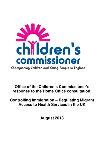 Response to Home Office Report on Immigration