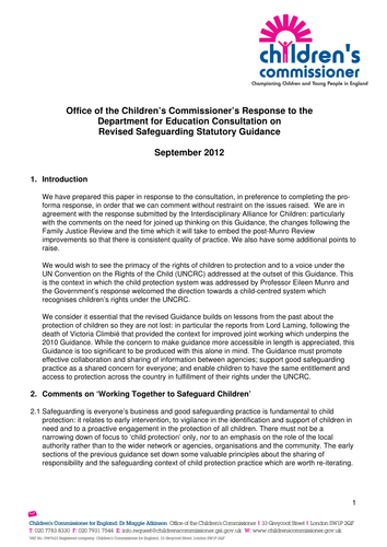 OCC Response - Revised Safeguarding
