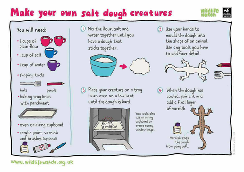 Make your own salt dough creatures